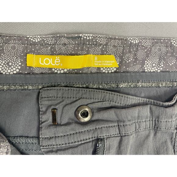 Lole Grey Low Rise Cropped Cargo Capri Pants Women’s Size 8 Active Wear Workout - Picture 5 of 7